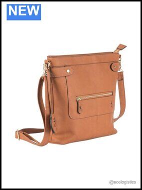 Concealed Carry Crossbody Purse with Lockable Holster, Faux Leather
